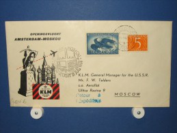 FFC First Flight 129 Amsterdam - Moscow USSR 1958 - A506b (nr.Cat DVH) - Otros & Sin Clasificación