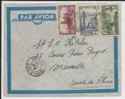 COTE D´IVOIRE - 1939 - ENVELOPPE Par AVION De ABIDJAN Pour MARSEILLE - Storia Postale