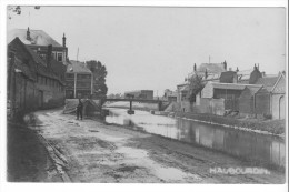 Carte-photo Haubourdin (59) - Le Canal De La Deûle. Bon état, Non Circulé, 1924. - Haubourdin