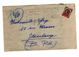 ENVELOPPE DE ALGER POUR STRASBOURG 20/01/1951 - Lettres & Documents