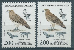 [06] Variété : N° 2338 Circaète Brun-gris Au Lieu De Brun  +  Normal  ** - Neufs