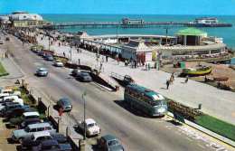 WORTHING, The Lido And Promenade, Auto's, Autobus, Stempel Sussex 1974 - Worthing