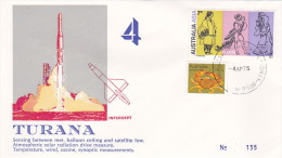 Australia 1975 Rocket Launch Souvenir Cover - Cartas & Documentos