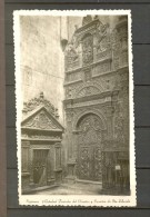 SIGÜENZA - GUADALAJARA, TARJETA POSTAL NO CIRCULADA, CATEDRAL, PORTADAS DEL CLAUSTRO Y SACRISTIA - Guadalajara