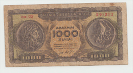 GREECE 1000 DRACHMAI 1950 AVF Pick 326a 326 A - Greece