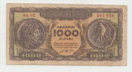 GREECE 1000 DRACHMAI 1950 AVF Pick 326a 326 A - Grecia