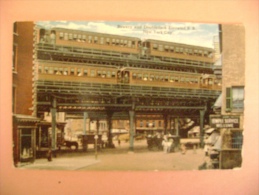 CP AMERIQUE- NEW YORK- BOWERY AND DOUBLEDECK ELEVATED R R  - NEW YORK CITY - ECRITE EN 1920 - Transportmiddelen