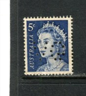 AUSTRALIE - Y&T N° 323A° - Elisabeth II - Perfin - Perforé - Perforiert/Gezähnt