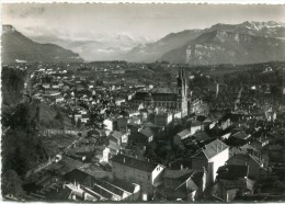 CPSM 38 VOIRON VUE GENERALE SUR LA VILLE ET LES ALPES  Grand Format 15 X 10,5 - Voiron