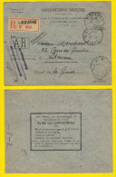 LIBOURNE - GIRONDE / 1925 LETTRE RECOMMANDEE AR EN FRANCHISE - IMPOTS (refr 4223) - Frankobriefe