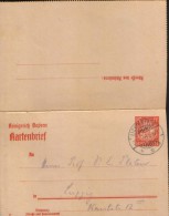 Germany/German States/Bayern - Stationery Postcard,Kartenbrief Im Jahr 1918  Zirkuliert - Autres & Non Classés