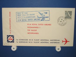 FFC First Flight 174 Montreal Canada - Amsterdam 1960 - A548 (nr.Cat DVH) - Premiers Vols