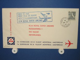 FFC First Flight 174 Montreal Canada - Amsterdam 1960 - A548 (nr.Cat DVH) - Erst- U. Sonderflugbriefe