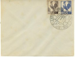 N°221+222 Sur Enveloppe "exposition De La France Libre Du 6.7.8./12/1947 Alger - Briefe U. Dokumente