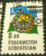 Uzbekistan 1993 National Symbols 8.00r - Used - Usbekistan