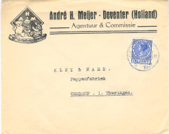 1929 Firmabrief Van Deventer Met 12 1/2 Cent Veth Naar Ohrdruf - Cartas & Documentos