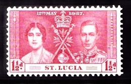 St Lucia, 1937, SG 126, Mint Hinged - Ste Lucie (...-1978)