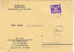 Gefrankeerde Dienstbrief Naar Bad-Mergentheim - Storia Postale