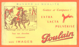 Buvard  Chocolat Poulain - Malbrough S'en Va T'en Guerre - Cacao
