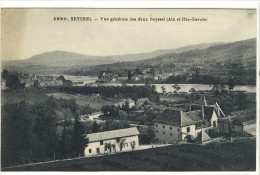 Carte Postale Ancienne Seyssel - Vue Générale Des Deux Seyssel (Ain Et Haute Savoie) - Seyssel