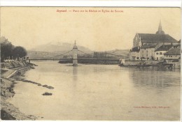 Carte Postale Ancienne Seyssel - Pont Sur Le Rhône Et Eglise De Savoie - Seyssel