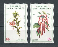 COMORES 1971 PA N° 37/38 ** Neufs = MNH Superbes Cote  13 €  Flore Fleurs Hibiscus Flowers Flora - Poste Aérienne