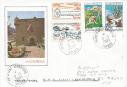 Belle Lettre Du Village De SOLDEU, Adressée Aux Etats-Unis - Storia Postale