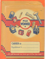 Lot De 5 Protèges Cahiers  "  Pile Wonder N ° 3 "  Vignettes Au Dos - Schutzumschläge