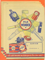 Lot De 5 Protèges Cahiers  "  Pile Wonder N ° 1 "  Carte De France Au Dos - Protège-cahiers