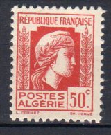 ALGERIE - 1944: 50c Rouge "Mariannne D'Alger" - N° 211* - Unused Stamps