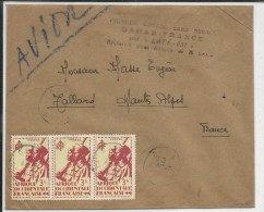 1945 - ENVELOPPE FM De DAKAR (SENEGAL) Pour TALLARD  "1° VOYAGE SANS ESCALE DAKAR - FRANCE PAR LATE 631 HYDRAVION" - Lettres & Documents