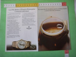 149) Publicite :  Montre  : Rolex :   Oyster De 1926 à 1976 : 2 Scans  ; Verso   : - Pubblicitari