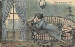 Ref E375 - Carte Systeme - Reve De Jeune Fille - La Fenetre S Ouvre Sur Un Couple De Maries - Carte Systeme Bon Etat - - A Systèmes