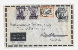 POLOGNE – RADOM 1 C.hor. 18.X.57 / E.P. ENV. 60GR.+Val. Addit. 40GR. X 2 + 2Zt. – Tarif Pour SUISSE - Aviones