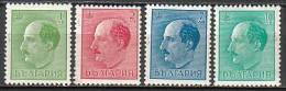 BULGARIA \ BULGARIE - 1941/45 - Roi Boris III - 4v Avec Filigran A Vertical** Dent.13 - Neufs