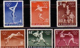 BULGARIA \ BULGARIE - 1956 - Ol.G's Melbourne'56 - 6v - MNH - Nuevos