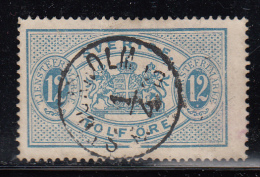 Sweden Used Scott #O6 Facit #TJ5v3 12o Official, Blue Variety: Broken Frameline Below 'ORE' - Officials