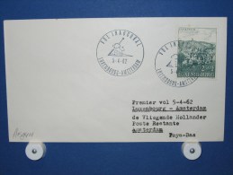 FFC First Flight 208 Luxemburg - Amsterdam 1962 - A594a (nr.Cat DVH) - Lettres & Documents