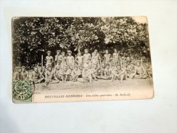 Carte Postale Ancienne : Nouvelles Hebrides : Une Tribu Guerrière , Ile Malicolo, Timbre 1913 - Vanuatu