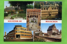 MOUSCRON MULTIVUES  CALVAIRE DIT BON DI QUI CHUFELE HOTEL DE VILLE PLACE ST BARTHELEMY CHATEAU  COMTES FONTAINE HURLUS - Mouscron - Moeskroen