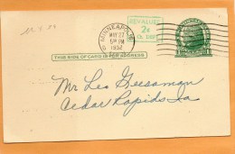United States 1952 Card Mailed - 1941-60