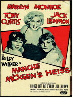 Kino-Programm : Manche Mögen's Heiss  -  Mit Marilyn Monroe , Jack Lemon  -  Von United Artists Ca. 1959 - Magazines