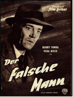 Illustrierte Film-Bühne  -  "Der Falsche Mann" -  Mit Henry Fonda  -  Filmprogramm Nr. 3796 Von Ca. 1956 - Zeitschriften