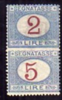 ITALIA REGNO ITALY KINGDOM 1903 TASSE POSTAGE DUE SEGNATASSE L. 2 E 5 SERIE COMPLETA MLH - Strafport