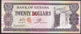 GUYANA  P30f  20 DOLLARS 1996 #B/79 Signature 14   UNC. - Guyana