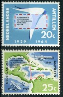 ANTILLES NÉERLANDAISES  330/331**  35èm Anniversaire Des Services Aériens - Antilles