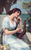 Delcampe - Musical Instrument - Lyre - Old Postcard. - Oper