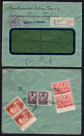 B0152 GREECE 1936, Registered Cover, Split On 3 Sides - Covers & Documents