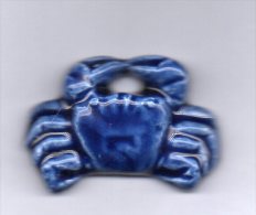 Fève Biscuit Verni MAURIN / LE CRABE BLEU 4x3cm - Animaux