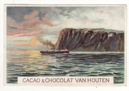 CHROMO Chocolat Van Houten Mer Falaise Bateau Soleil - Van Houten